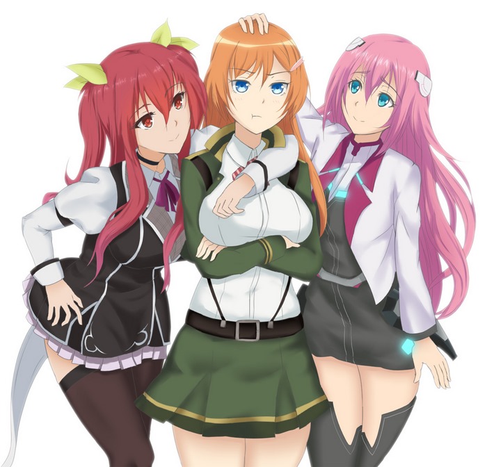 Stella Vermillion, Julis Alexia, and Ouka Ootori