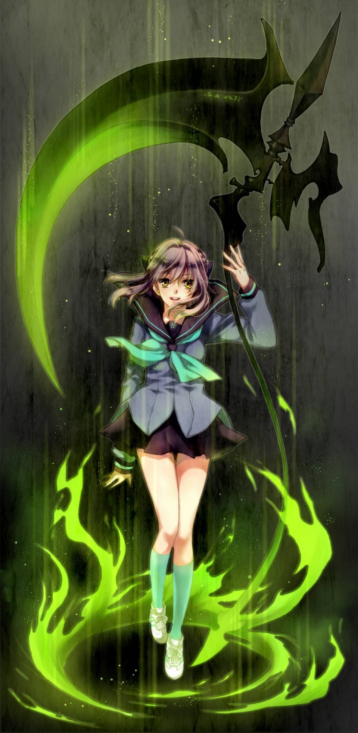 Hiiragi Shinoa from Owari no Seraph with scythe