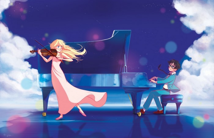 Kaori Miyazono and Kousei Arima from Shigatsu wa Kimi no Uso