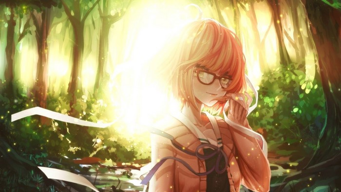 Mirai Kuriyama from Kyoukai no Kanata in a Forest