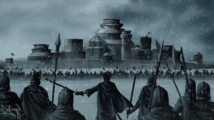 Stannis Baratheon's army before Winterfell in Game of Thrones