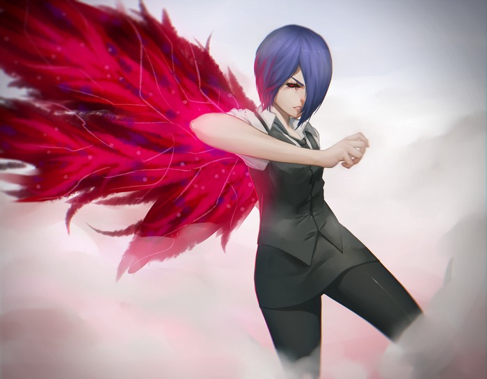 Touka Kirishima from Tokyo Ghoul with Kagune
