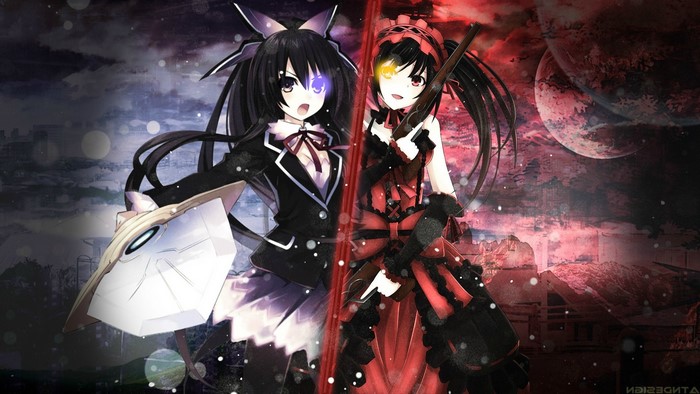 Kurumi Tokisaki and Tohka Yatogami from Date A Live