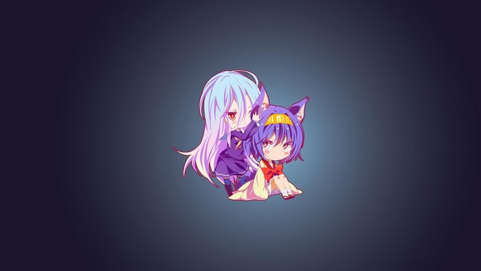 Shiro and Hatsuse Izuna from No Game No Life