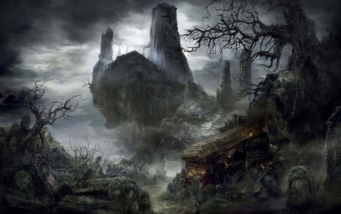 Dark Souls III Gothic Castle Landscape