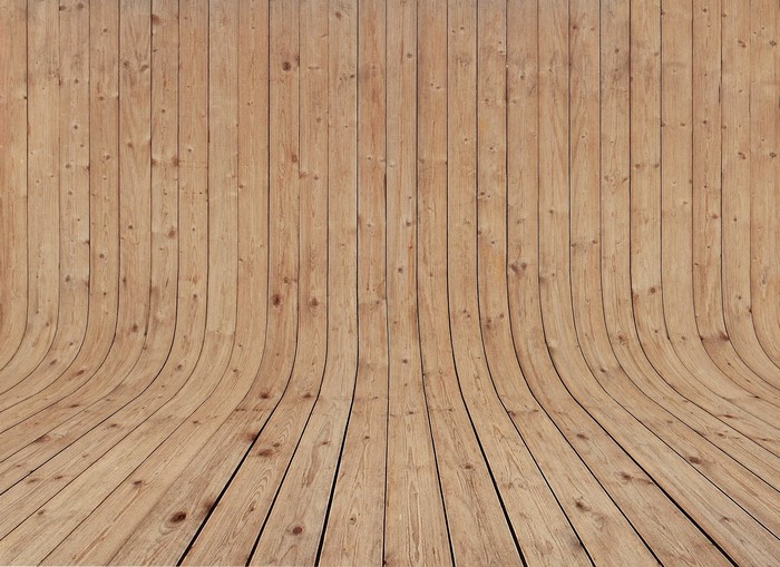 Curved wooden planks texture