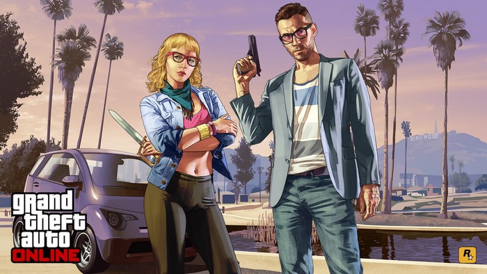 Grand Theft Auto Online: Couple with Weapons