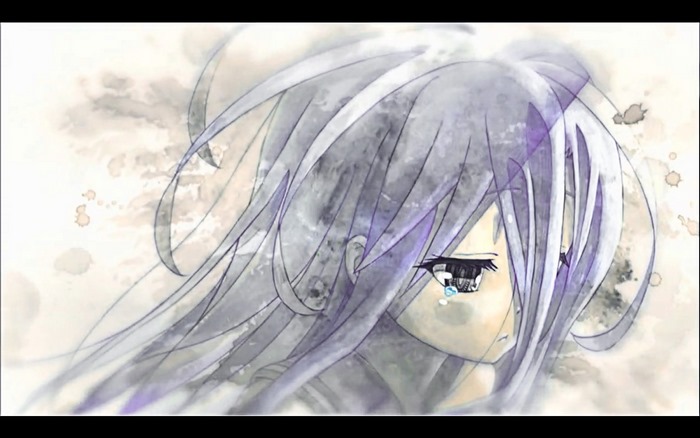 Shiro from No Game No Life crying