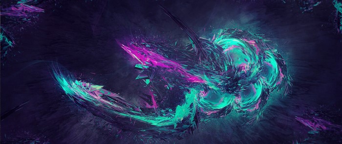 Abstract ultra wide fractal art