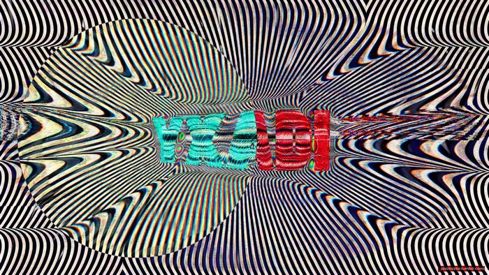 Glitch art abstract text LSD