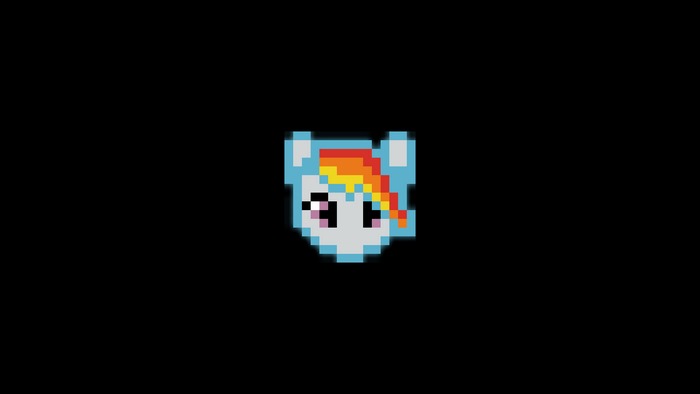 Rainbow Dash from My Little Pony pixel art