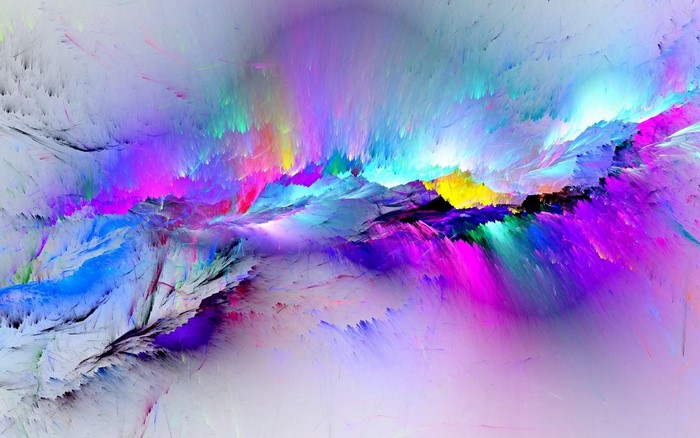 Abstract colorful paint splatter art