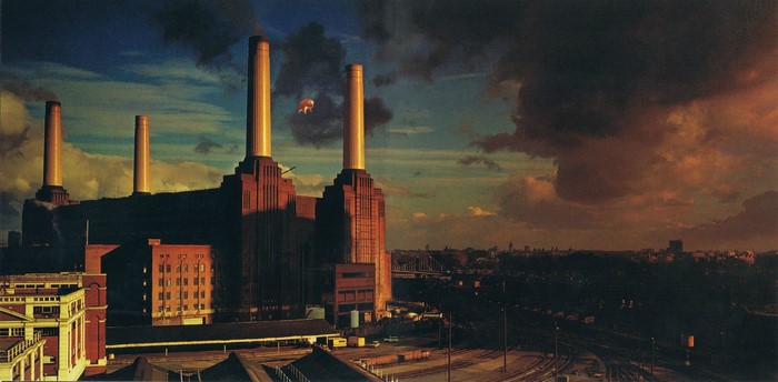 Pink Floyd Animals album cover with Battersea Power Station