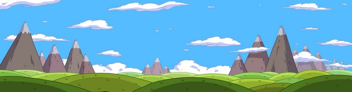 Adventure Time cartoon landscape