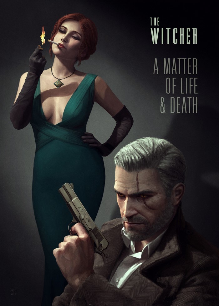 Geralt of Rivia and Triss Merigold from The Witcher