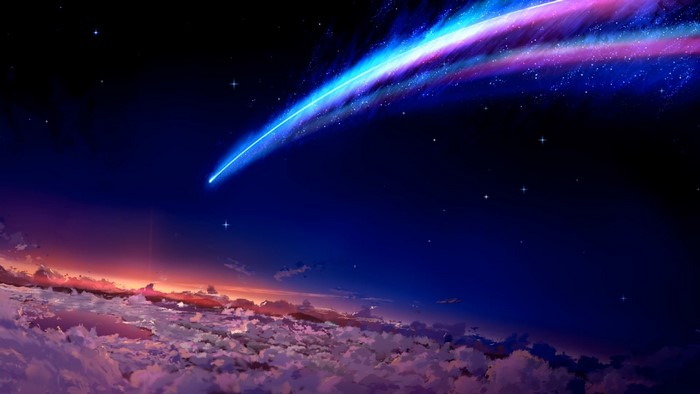 Your Name Anime Shooting Star Night Sky