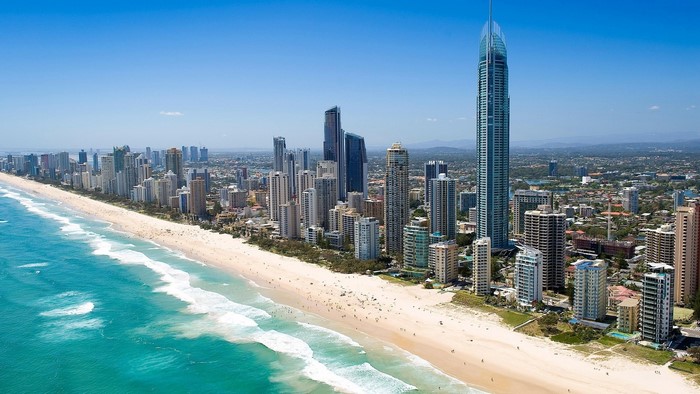Gold Coast Surfers Paradise Queensland Australia Beach Cityscape