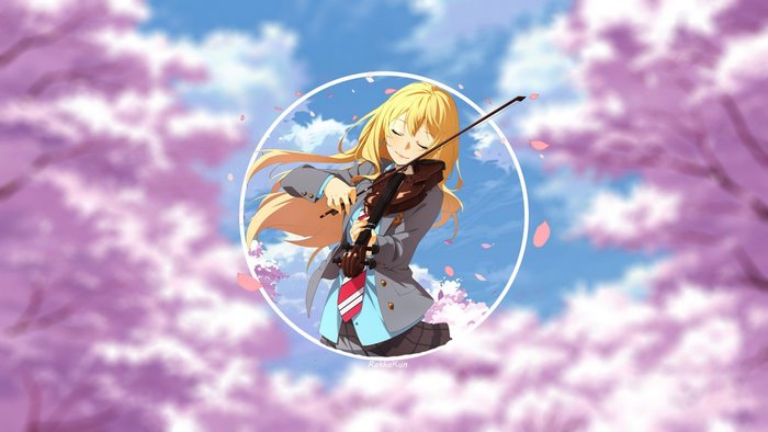 Kaori Miyazono from Shigatsu wa Kimi no Uso playing violin