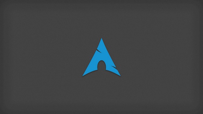 Arch Linux logo on dark background