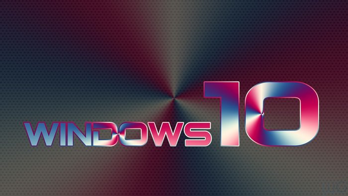 Windows 10 logo with metallic gradient