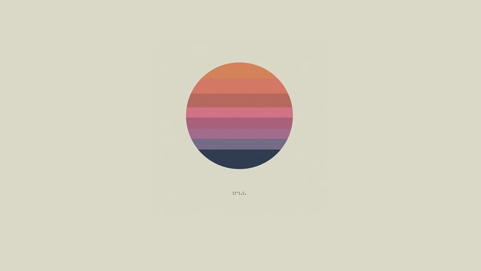 Minimalist sunset with horizontal stripes