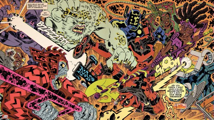 Deadpool and Celestials in Marvel Comics