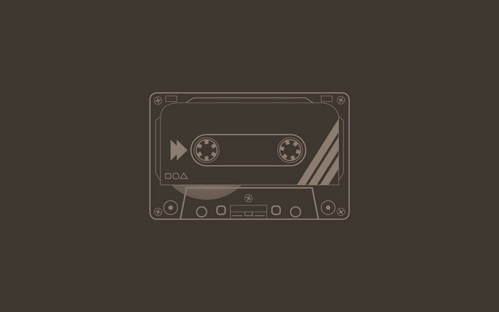 Minimalist cassette tape artwork