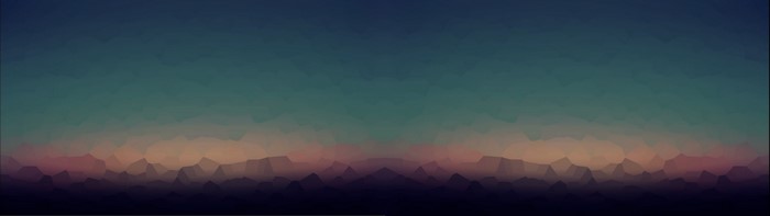 Minimalist Geometric Mountain Landscape