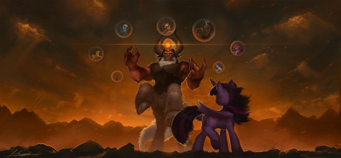 Tirek and Twilight Sparkle from My Little Pony