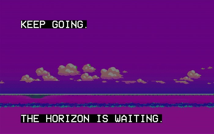 Retro style clouds with text overlay