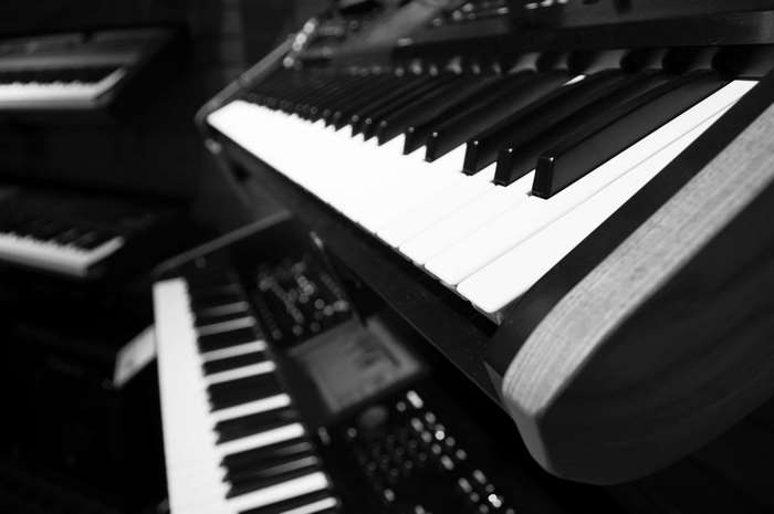 Black and white piano keys