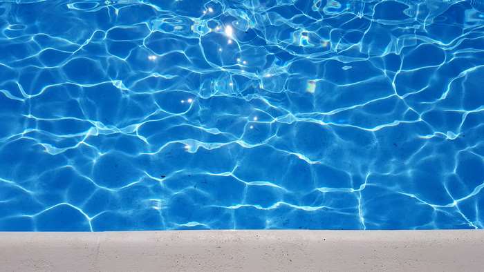 Bright Blue Swimming Pool Water Ripples 4K