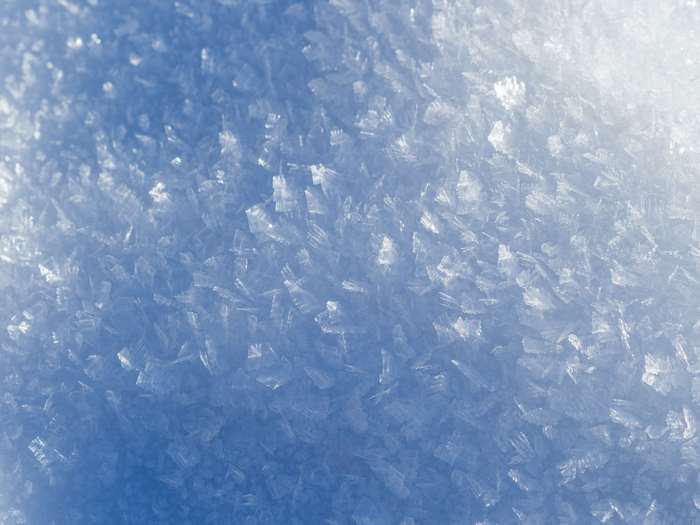 Close-up of ice crystals in winter