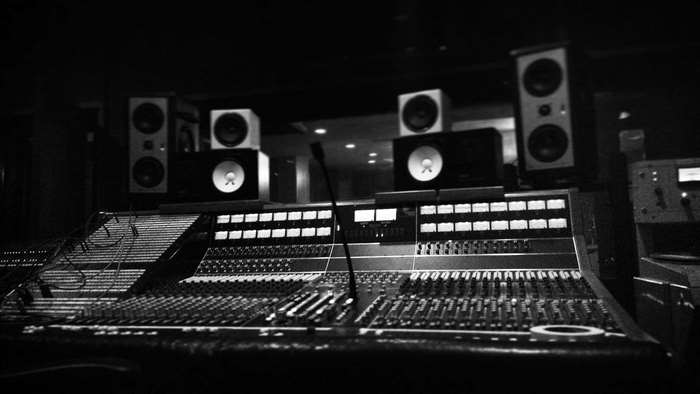 Professional Sound Mixing Console in Studio