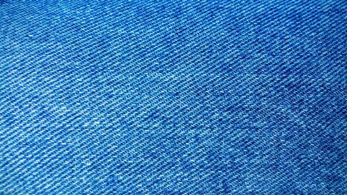 Blue Denim Fabric Texture Close-up