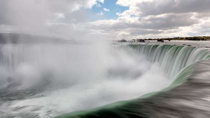 Niagara Falls with Clouds and Water