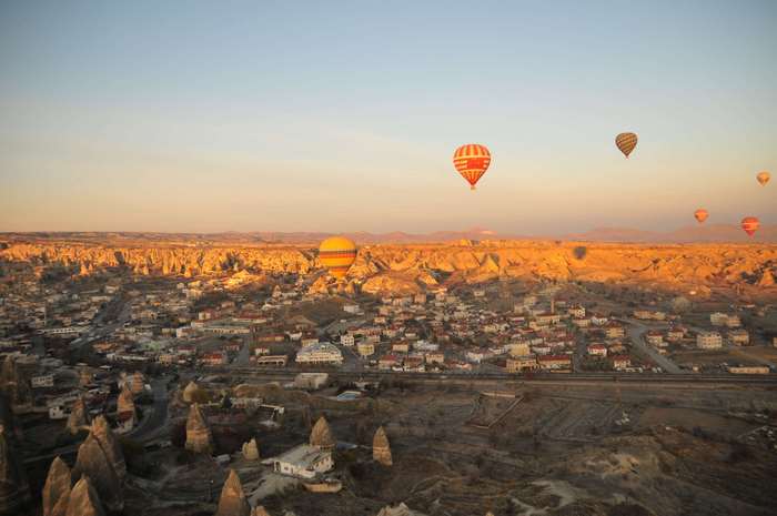 Hot air balloons over Cappadocia, Turkey