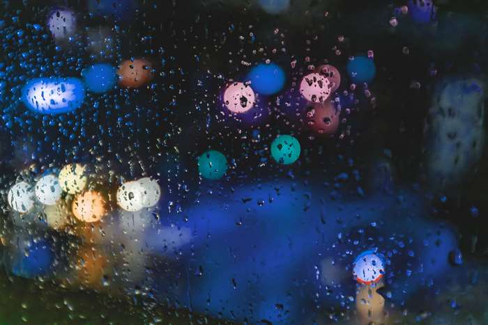 Rainy City Lights Bokeh 4K