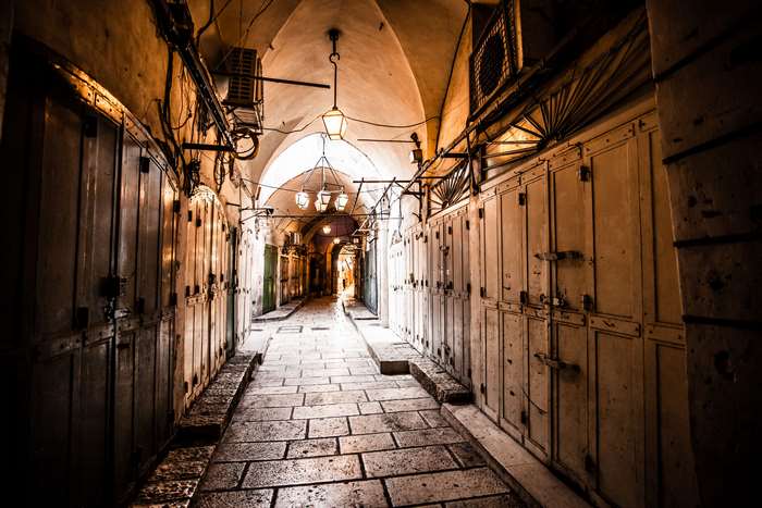 Ancient Alley in Jerusalem's Jewish Quarter 4K