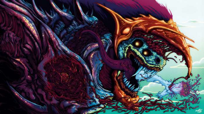 Fierce Hyperbeast Creature Spitting Energy 4K