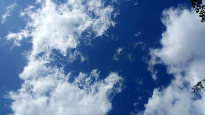 Blue sky with white clouds