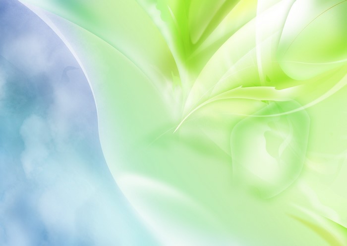 Abstract green and blue flowing lines