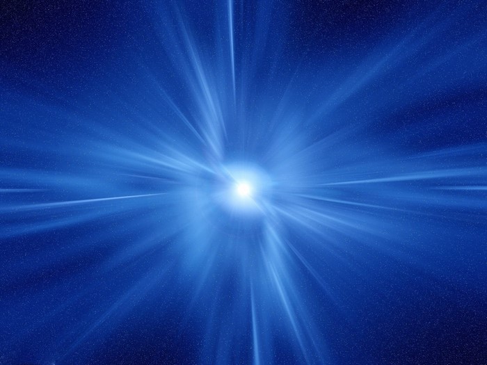 Blue Light Rays in Space