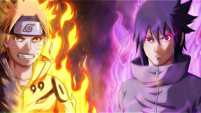 Naruto and Sasuke Fiery Showdown