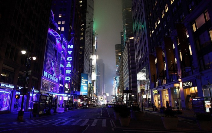 Times Square at Night with Nygard Store