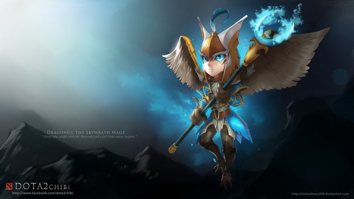Dragonus the Skywrath Mage from Dota 2 Chibi
