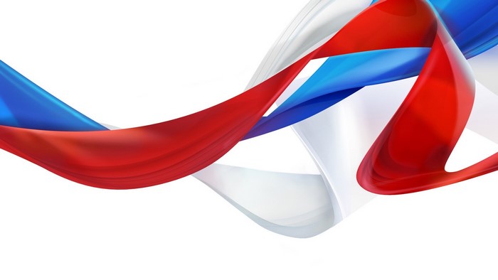Abstract Russian Flag Ribbons