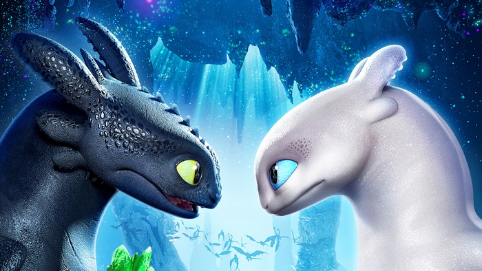 Toothless and Light Fury from How to Train Your Dragon