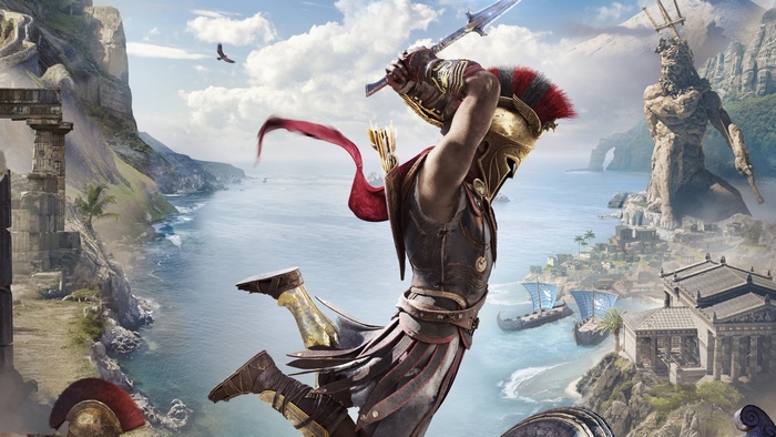 Assassin's Creed Odyssey Alexios with spear