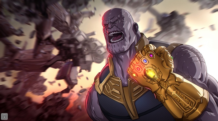Thanos with the Infinity Gauntlet from Avengers Infinity War